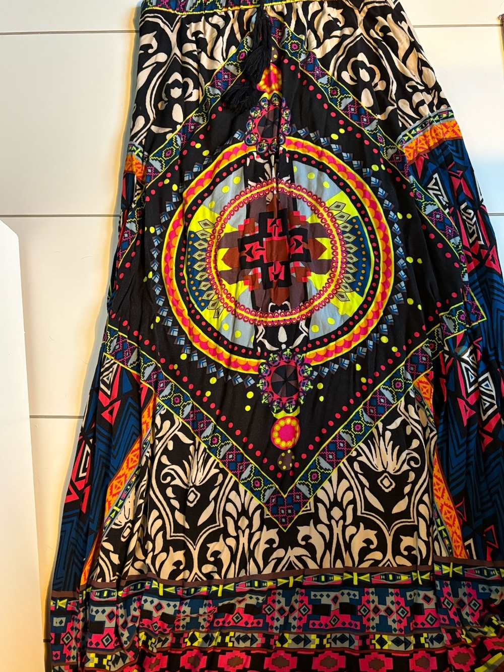 Fab’rik Boho Multicolor Printed Maxi Skirt
